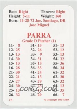 1995 APBA Baseball 1994 Season - [Base] #_JOPA.1 - Jose Parra