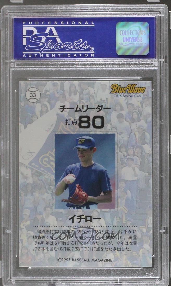 1995 m Orix Team Set Ii Base 33 Ichiro Suzuki Psa 9 Mint 1995 m Orix Team Set Ii Base 33 Ichiro Suzuki Psa 9 Mint