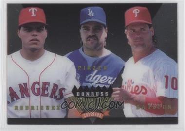 1995 Donruss - Dominators #2 - Ivan Rodriguez, Mike Piazza, Darren Daulton [EX to NM]