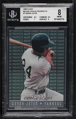 1995 Fleer - Major League Prospects #7.2 - Derek Jeter (No Logos on Back) [BGS 8 NM‑MT]