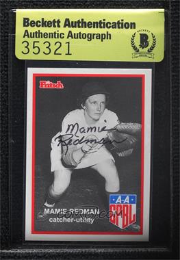 1995 Fritsch All-American Girls Professional Baseball League Series 1 - [Base] #159 - Mamie redman [BAS Beckett Auth Sticker]