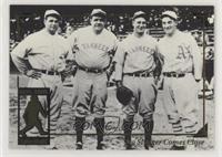 Babe Ruth, Jimmie Foxx, Lou Gehrig, Al Simmons