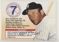 Mickey Mantle (Large Print on Back)