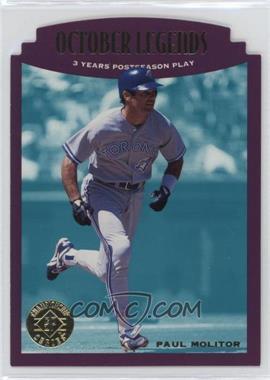 1995 SP Championship Series - [Base] - Die-Cut #110 - Paul Molitor