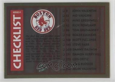 1995 Score - [Base] - Gold Rush #318 - Checklist (Boston Red Sox, Chicago Cubs)