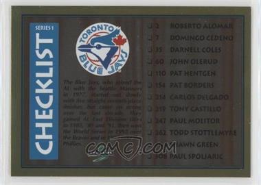 1995 Score - [Base] - Gold Rush #330 - Checklist (Toronto Blue Jays, St. Louis Cardinals)