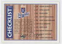 Checklist (Los Angeles Dodgers, Kansas City Royals)