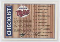 Checklist (Minnesota Twins, New York Mets)