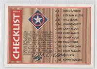 Checklist (Texas Rangers, San Francisco Giants)