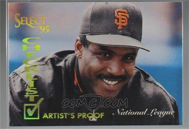1995 Select - [Base] - Artist's Proof #246 - Barry Bonds [Noted]