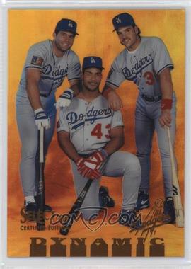 1995 Select Certified Edition - [Base] - Mirror Gold #80 - Eric Karros, Raul Mondesi, Mike Piazza
