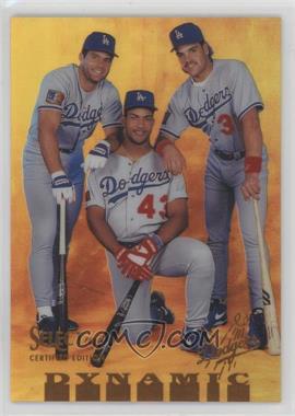 1995 Select Certified Edition - [Base] - Mirror Gold #80 - Eric Karros, Raul Mondesi, Mike Piazza