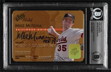 1995 Studio - [Base] - Gold Plastic Stock #29 - Mike Mussina [BAS BGS Authentic]