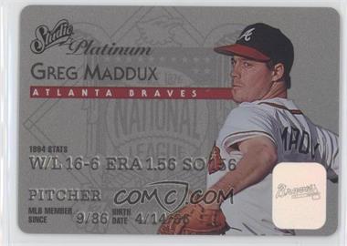 1995 Studio - [Base] - Platinum Plastic Stock #6 - Greg Maddux