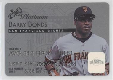 1995 Studio - [Base] - Platinum Plastic Stock #7 - Barry Bonds