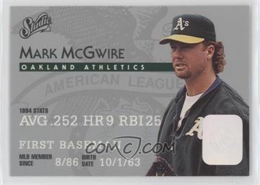 1995 Studio - [Base] #141 - Mark McGwire