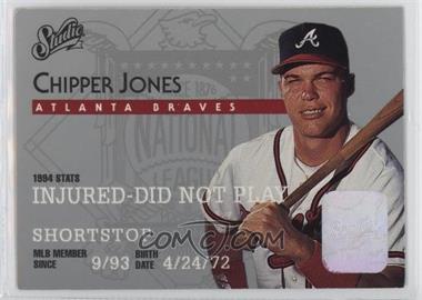 1995 Studio - [Base] #160 - Chipper Jones [EX to NM]