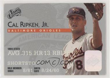 1995 Studio - [Base] #8 - Cal Ripken Jr.