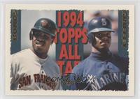 Topps All Stars - Barry Bonds, Ken Griffey Jr. [EX to NM]