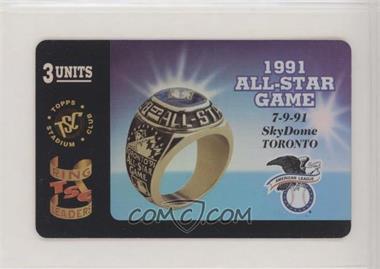 1995 Topps Stadium Club - Ring Leaders Phone Cards - Silver #1991 - 1991 All-Star Game Toronto