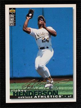 1995 Upper Deck Collector's Choice - [Base] - Gold Signature #125 - Rickey Henderson