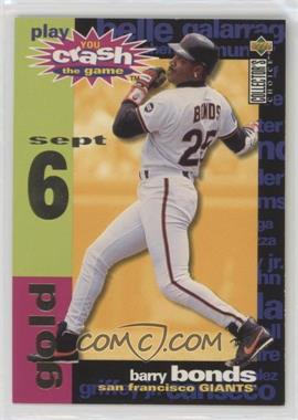 1995 Upper Deck Collector's Choice - You Crash the Game - Gold #CG3.3 - Barry Bonds (Sept 6th)