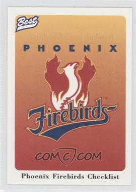 1996 Best Phoenix Firebirds - [Base] #30 - Phoenix Firebirds Team