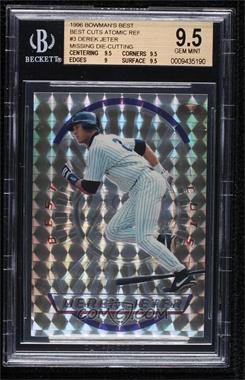 1996 Bowman's Best - Best Cuts - Uncut Atomic Refractor #3 - Derek Jeter [BGS 9.5 GEM MINT]