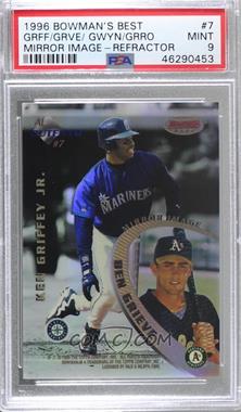 1996 Bowman's Best - Mirror Image - Refractor #7 - Ken Griffey Jr., Ben Grieve, Tony Gwynn, Vladimir Guerrero [PSA 9 MINT]