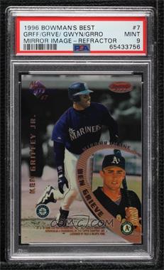 1996 Bowman's Best - Mirror Image - Refractor #7 - Ken Griffey Jr., Ben Grieve, Tony Gwynn, Vladimir Guerrero [PSA 9 MINT]