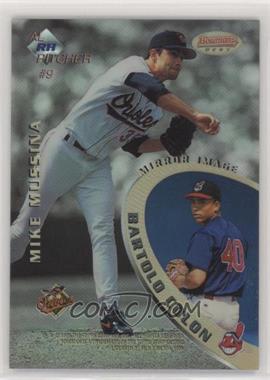1996 Bowman's Best - Mirror Image - Refractor #9 - Mike Mussina, Bartolo Colon, Greg Maddux, Jamey Wright