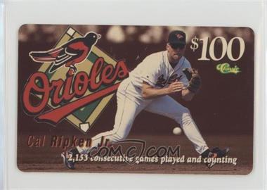 1996 Classic Cal Ripken Jr. Phone Cards - [Base] #_CARI.1 - Cal Ripken Jr. (Fielding, 2153 Consecutive Games Played)