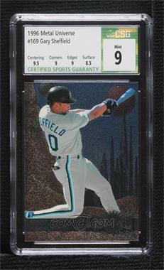 1996 Fleer Metal Universe - [Base] #169 - Gary Sheffield [CSG 9 Mint]