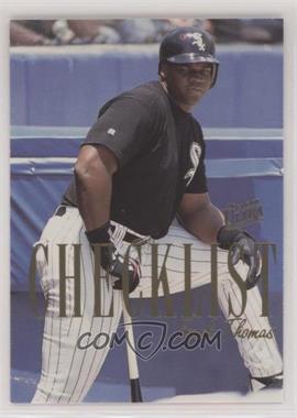 1996 Fleer Ultra - Checklist - Gold Medallion Edition #9.1 - Frank Thomas