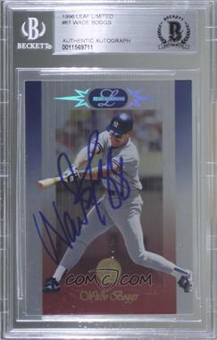 1996 Leaf Limited - [Base] #61 - Wade Boggs [BAS BGS Authentic]