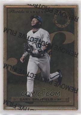 1996 Leaf Preferred - Steel - Promotional Gold #19 - Gary Sheffield