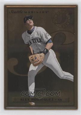 1996 Leaf Preferred - Steel - Promotional Gold #8 - Alex Rodriguez