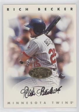 1996 Leaf Signature Series - Autographs - Gold #_RIBE - Rich Becker