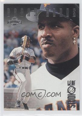 1996 Leaf Studio - [Base] #76 - Barry Bonds