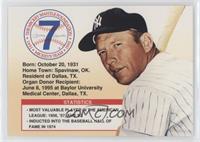 Mickey Mantle (Small Print on Back)