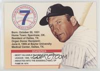 Mickey Mantle (Small Print on Back)