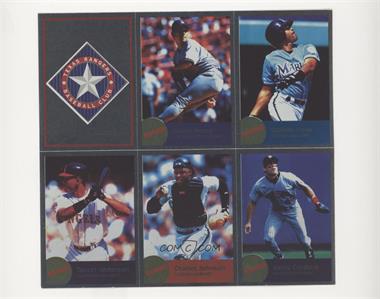 1996 Panini Fleer Album Stickers - [Base] - Block of Six #235/239-246 - Texas Rangers, Hideo Nomo, Quilvio Veras, Garret Anderson, Charles Johnson, Marty Cordova [Noted]