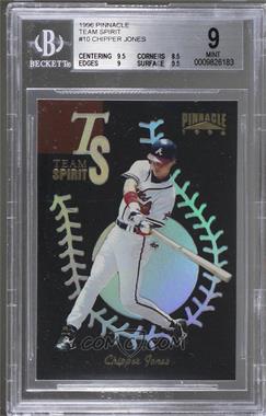 1996 Pinnacle - Team Spirit #10 - Chipper Jones [BGS 9 MINT]