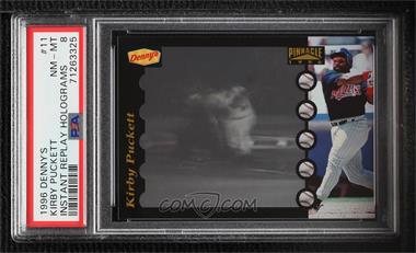 1996 Pinnacle Denny's Instant Replay Full Motion Holograms - [Base] #11 - Kirby Puckett [PSA 8 NM‑MT]