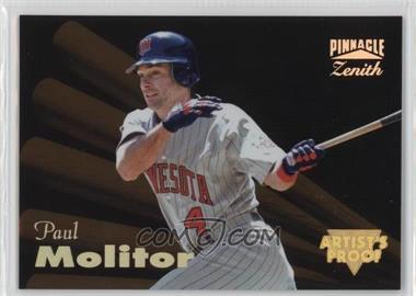 1996 Pinnacle Zenith - [Base] - Artist's Proof #67 - Paul Molitor