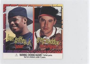 1996 Pizza Hut Foam Bat & Ball Insert Cards - [Base] #KGGM - Ken Griffey Jr., Greg Maddux