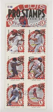 1996 Pro Stamps Stickers - Uncut Sheet #31-35 - Brian Jordan, Ray Lankford, Tom Pagnozzi, Bernard Gilkey, Ozzie Smith