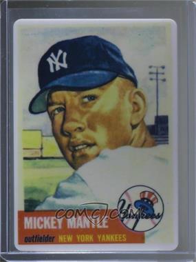 1996 R&N China Topps Porcelain Mickey Mantle Reprints - [Base] #82.1 - Mickey Mantle (Gray Back; Serial Number on Right Side; Numbered to 2401) /2401