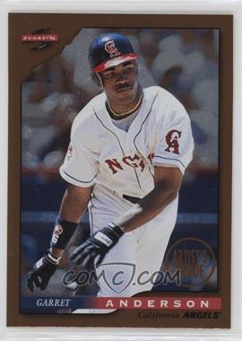 1996 Score - [Base] - Dugout Collection Series 1 Artist's Proof #34 - Garret Anderson