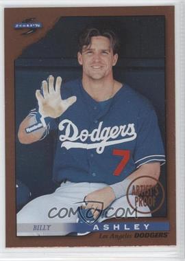 1996 Score - [Base] - Dugout Collection Series 1 Artist's Proof #96 - Billy Ashley